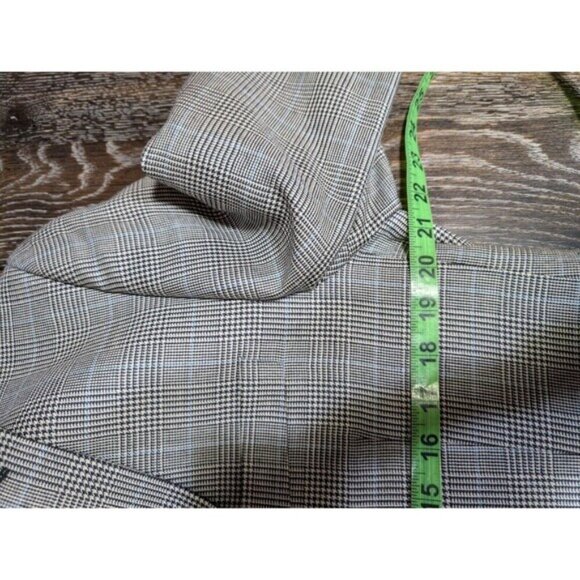 Ralph Lauren Suit Jacket Men Sz 40 S Silk Wool Blend Tan Plaid Blazer Sport 105 - Picture 7 of 8